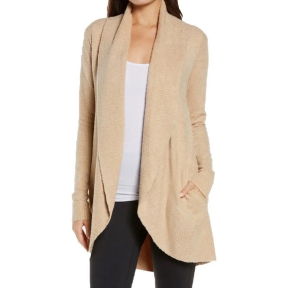 Barefoot Dreams CozyChic Lite Circle Cardi Cream Medium - Picture 1 of 8